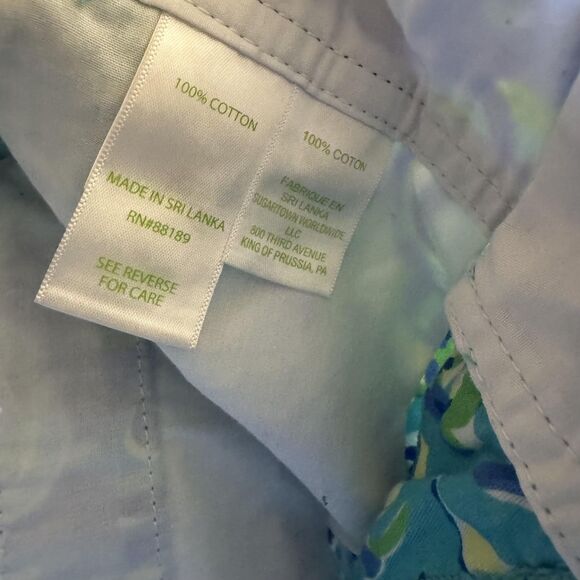 Lilly Pulitzer Shorts Womens 00 Blue Green Callahan Short Floral Print Resort - Picture 10 of 10